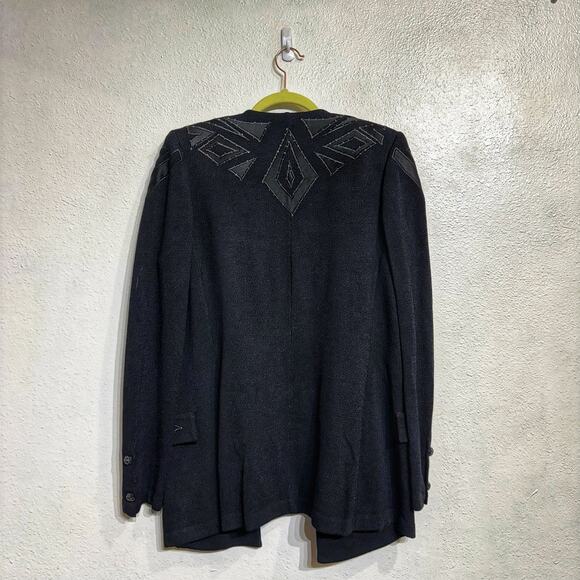 St. John Evening Black Beaded Embellished Vintage Blazer Sz 8 - Picture 12 of 15